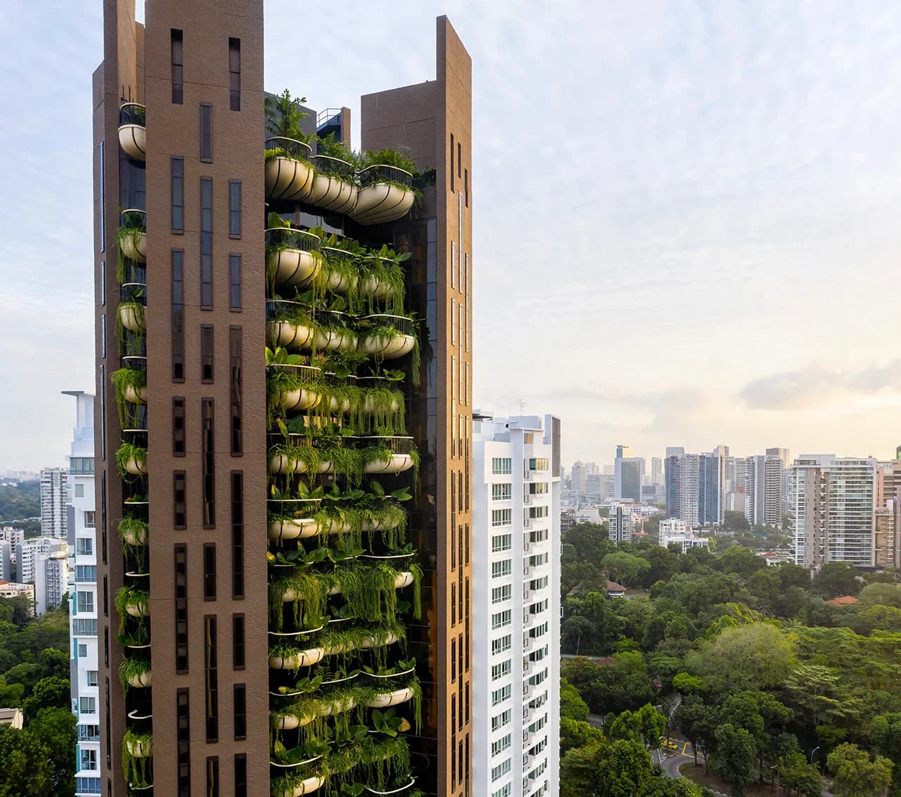 Planted balconies at EDEN, Singapore