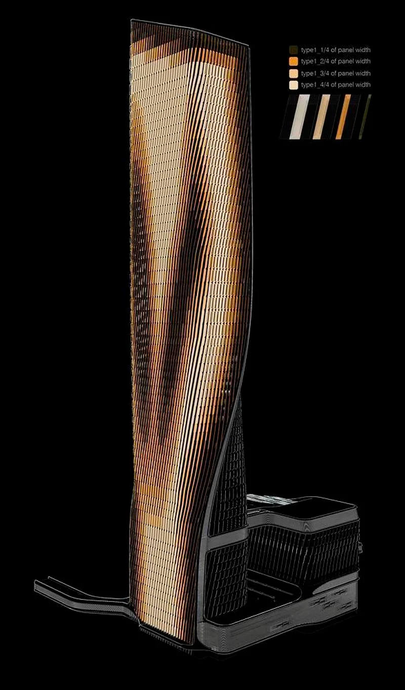 Night-lighting concept drawing of the tower · UNS · via v2com