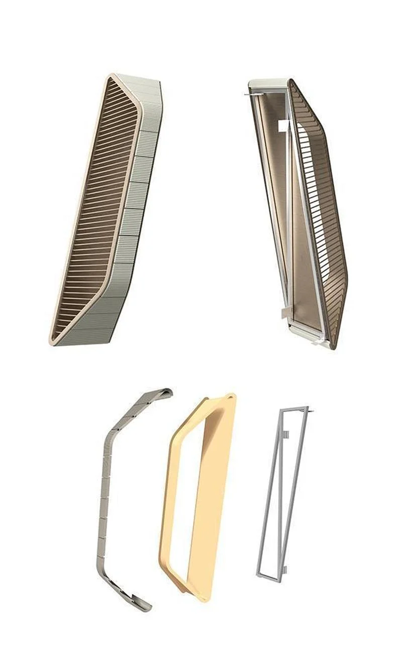 Tower geometry and ceramic facade component studies · UNS · via v2com